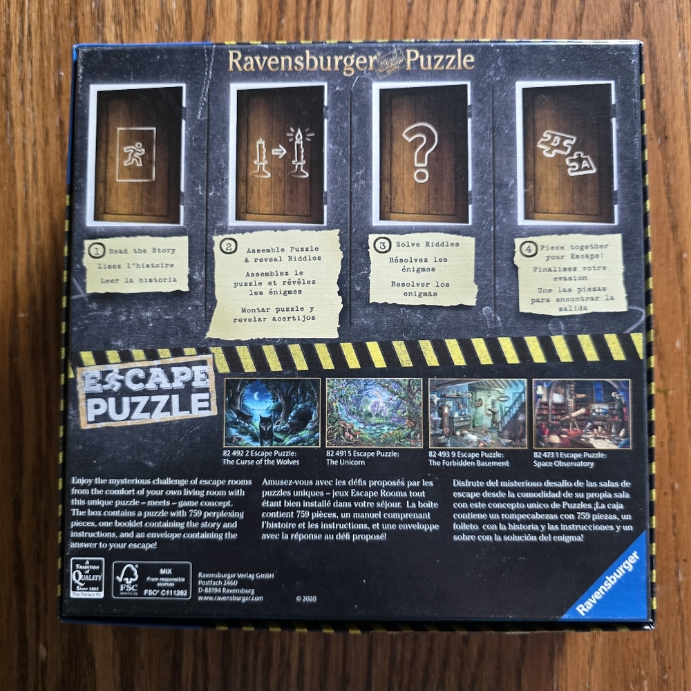 Ravensburger Escape Puzzle: The Space Observatory 759 Pieces - Picture 2 of 4